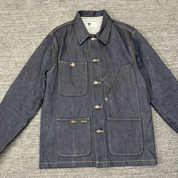 Tellason Coverall Jean Selvedge Denim Jacket Small Kaihara Denim Chore Japan - Picture 1 of 11